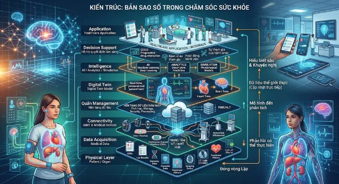 Kiến trúc Digital Twin trong chăm sóc sức khỏe