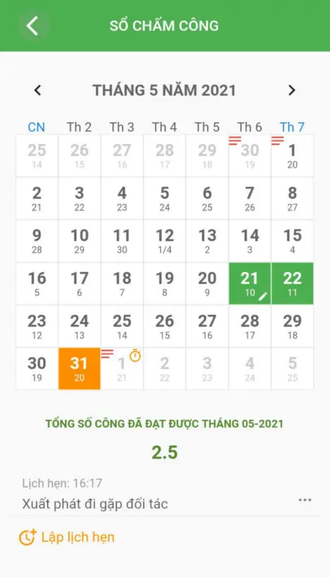 Sổ Chấm Công