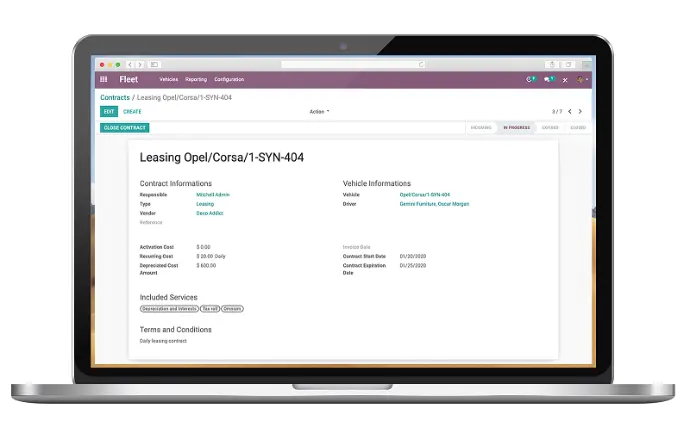 Odoo Fleet