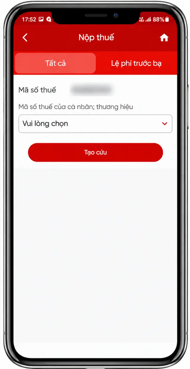 nộp thuế điện tử đối với cá nhân trên eTax Mobile